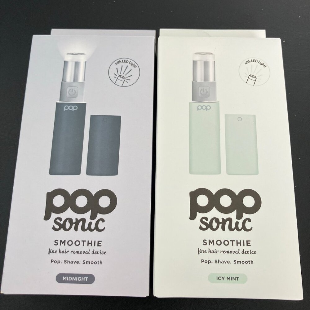 Pop Sonic Set of 2 Smoothie Hair Trimmer Devices Icy Mint A627245